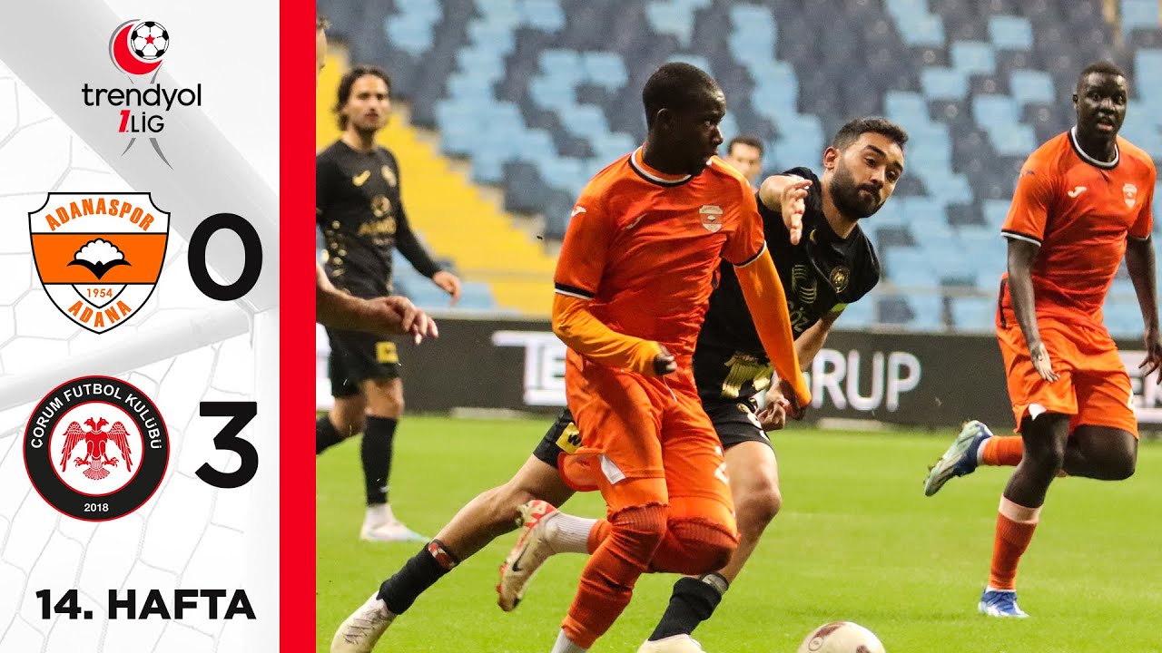 Adanaspor (0-3) Ahlatcı Çorum FK – Highlights/Özet | Trendyol 1. Lig – 2023/24